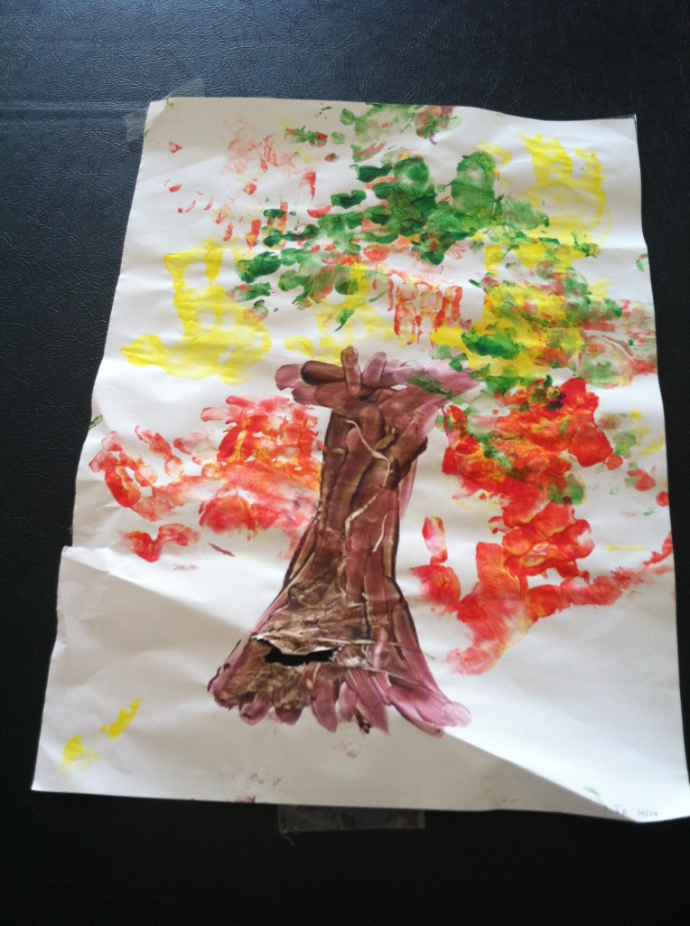 Fall Craft Activity for Toddlers: Autumn Handprint Trees | The Gingham ...