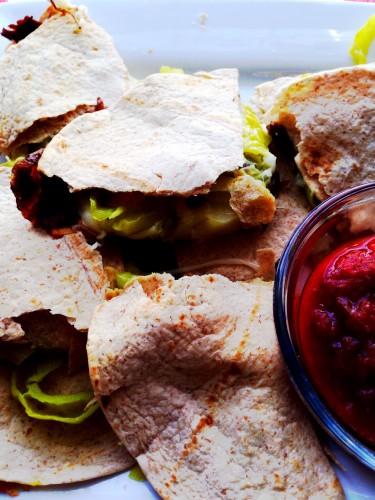 Beef quesadillas- a smart way to use leftover roast beef.