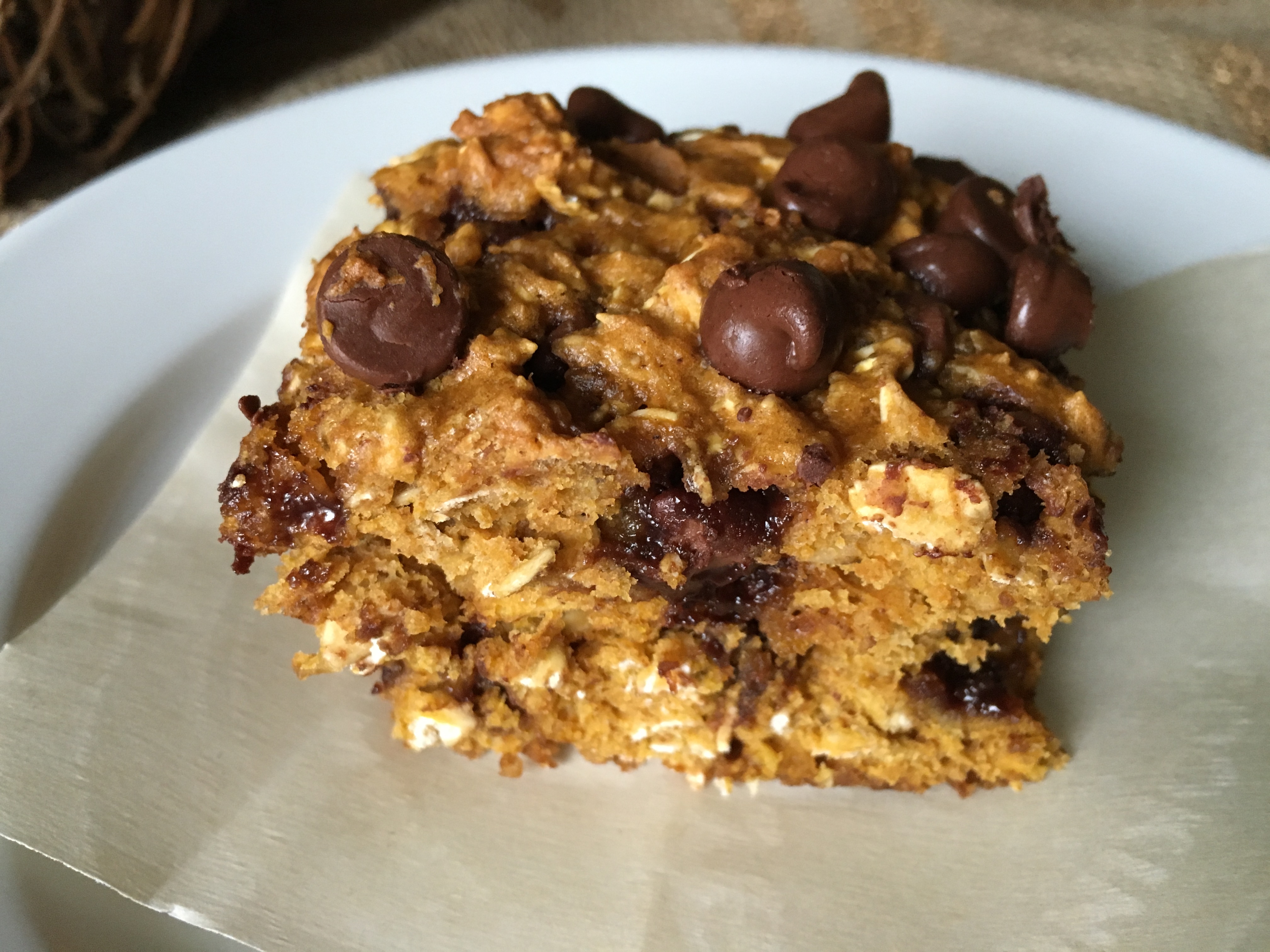 Pumpkin Oatmeal Choc. Chip Bars