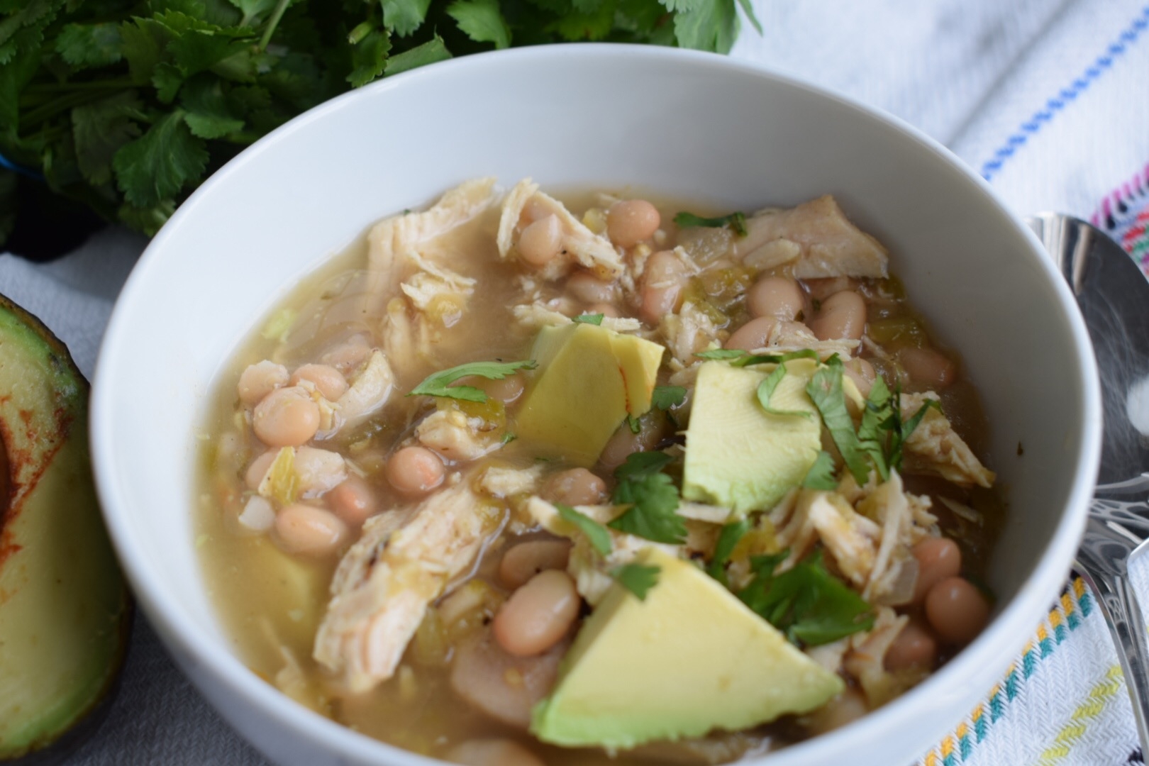 Salsa Verde Chicken Chili | The Gingham Apron