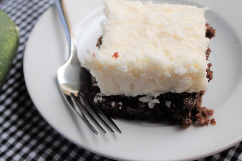 Chocolate Zucchini Coconut Cake | The Gingham Apron