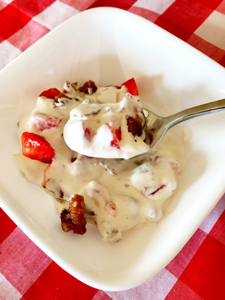 Strawberry Pretzel Pecan Salad | The Gingham Apron