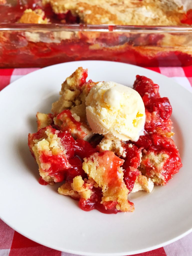 4 Ingredient Cherry “Dump” Cobbler | The Gingham Apron