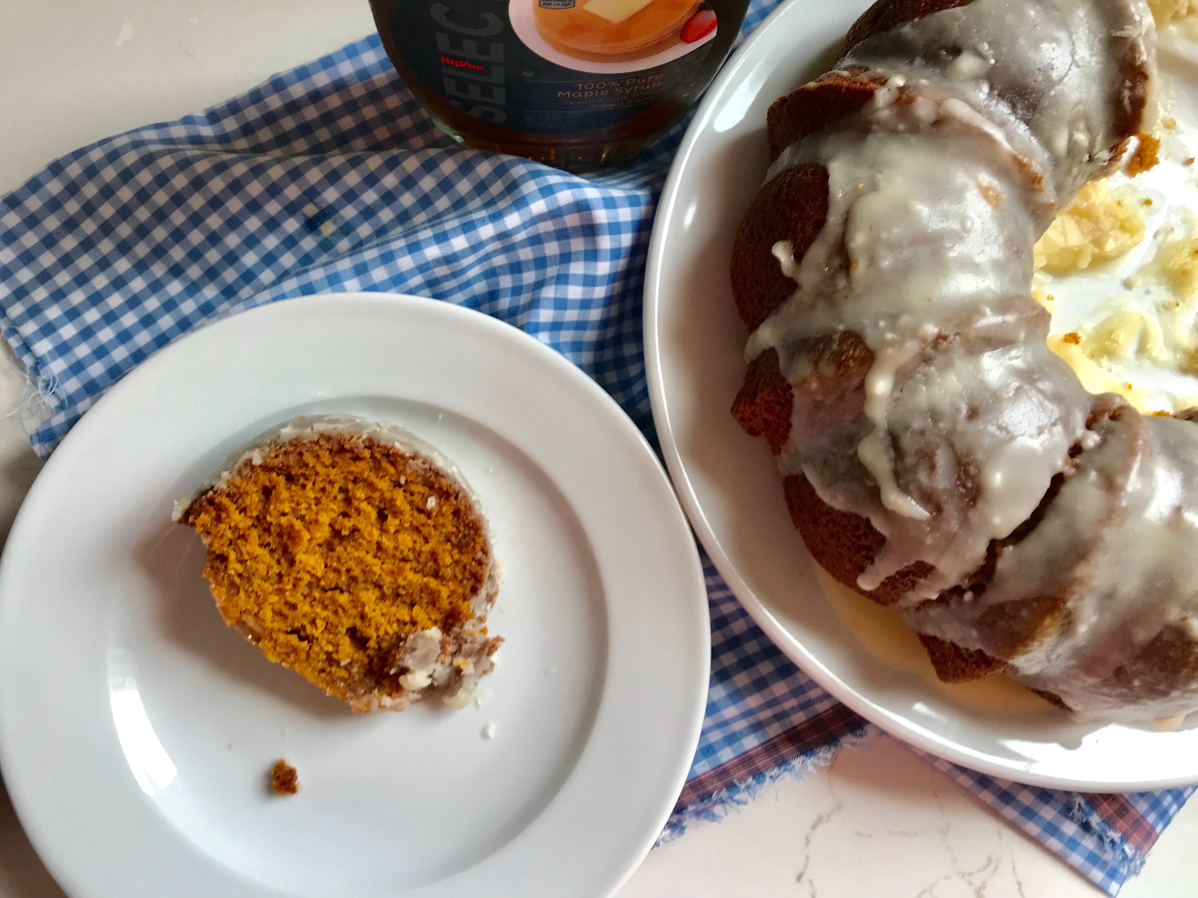 Pumpkin Cake with Maple Glaze